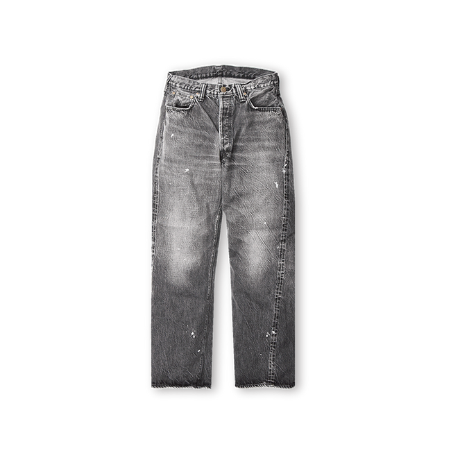 0105BKHW-SP Wide Black Denim Dartford Splatter　ブラック　デニム
