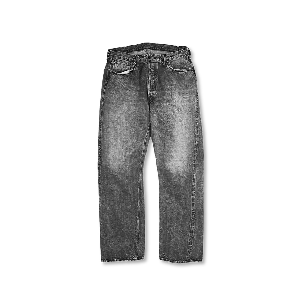 0105BKHW Wide Black Selvedge Denim Dartford-FULLCOUNT-フルカウント-BLK-13.7Oz-ブラックデニム