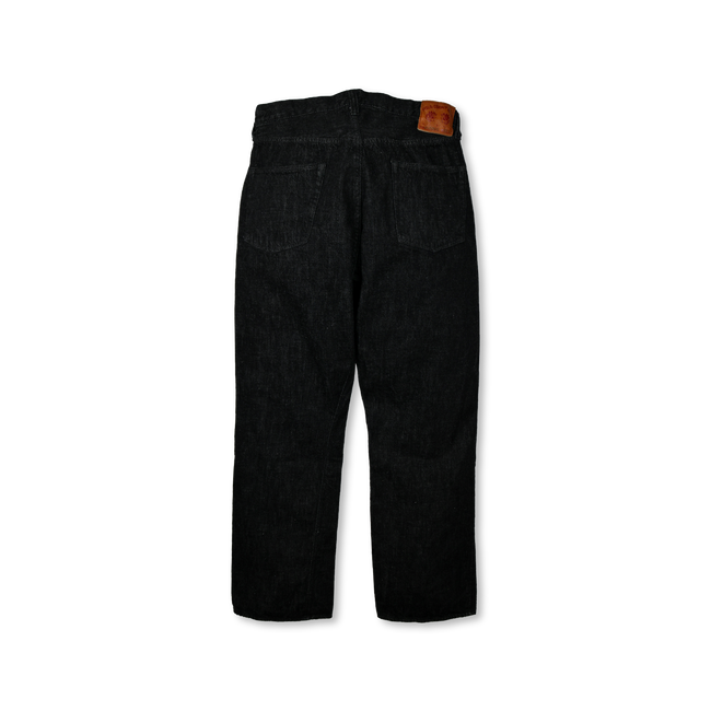 0105BKSS Wide Black Selvedge Denim(Super Smooth)