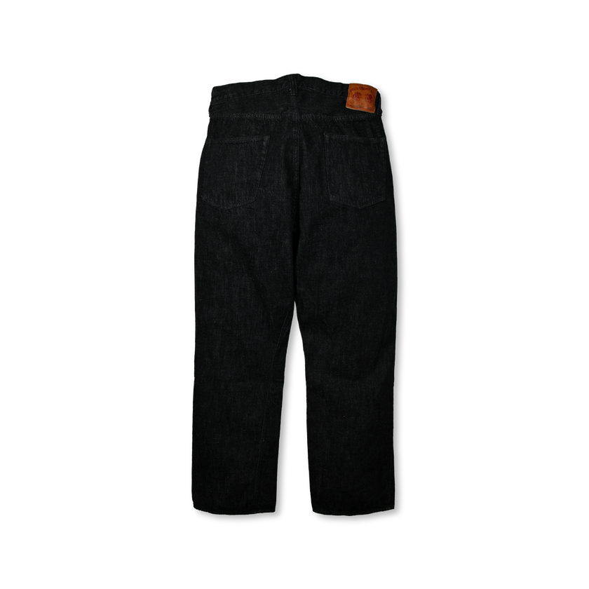 0105BKSS Wide Black Selvedge Denim(Super Smooth)