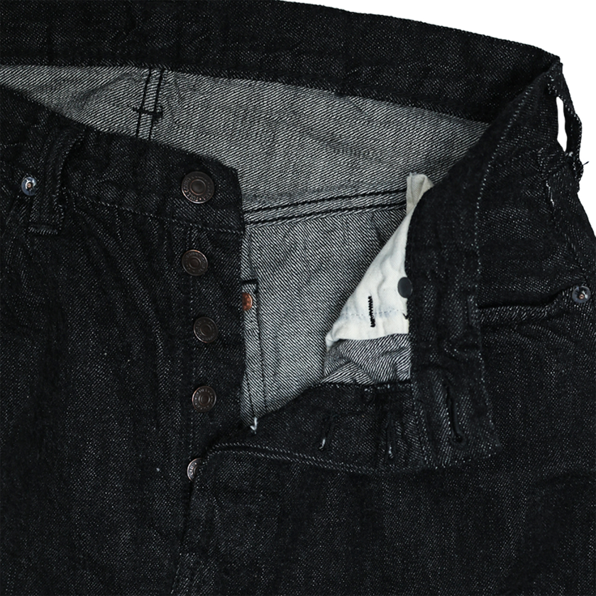1108BKSS Slim Straight Black Selvedge Denim(Super Smooth)