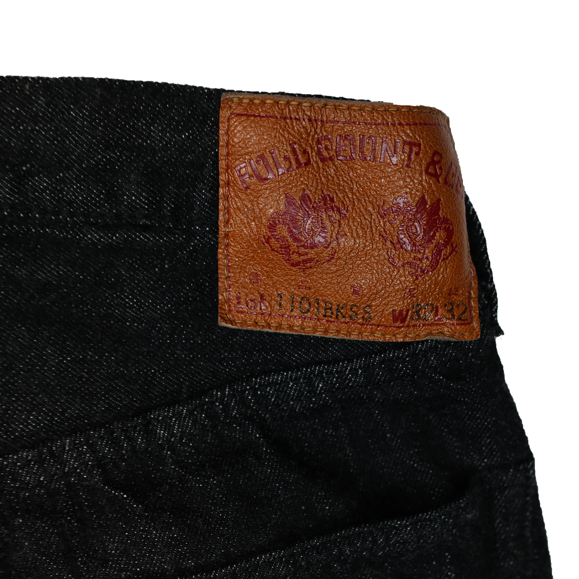 1101BKSS Straight Black Selvedge Denim(Super Smooth)