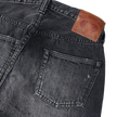 0105BKHW-SP Wide Black Denim Dartford Splatter