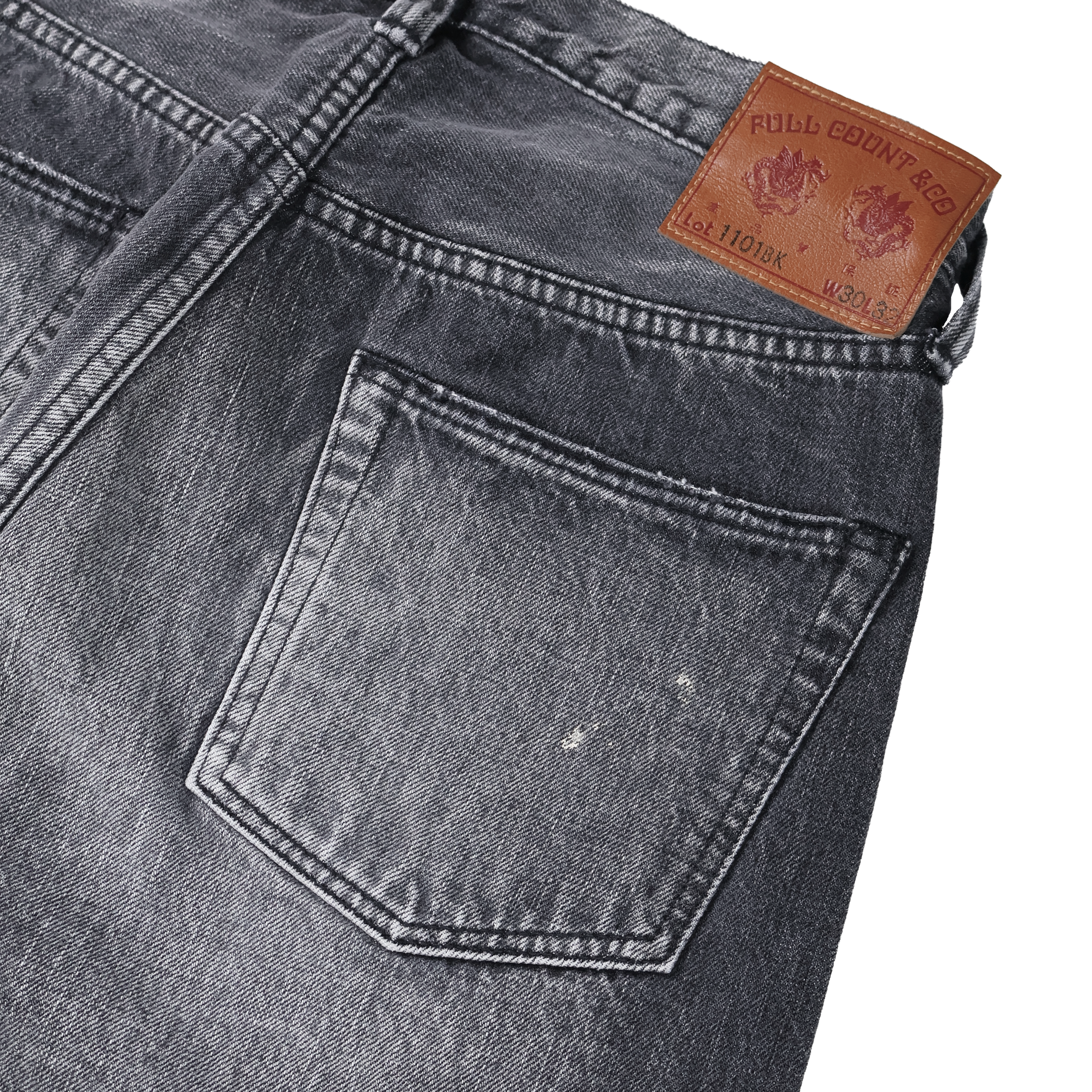 1101BKHW-SP Straight Black Denim Dartford Splatter
