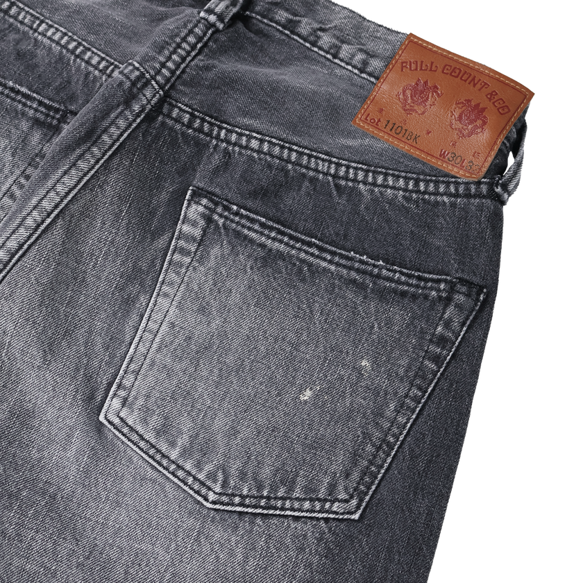 1101BKHW-SP Straight Black Denim Dartford Splatter