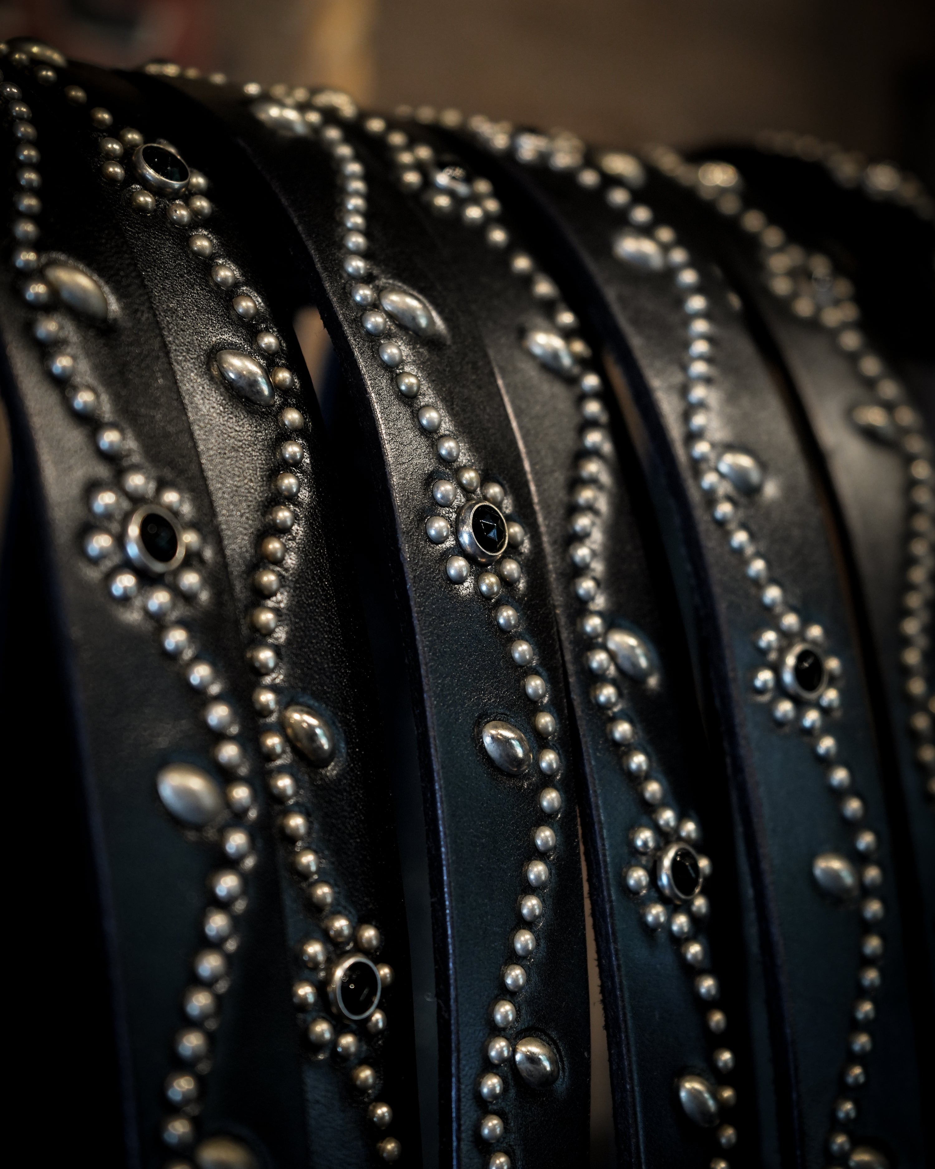 【26AW】6216HTC Flower Studs Belt by Zip Stevenson HTC