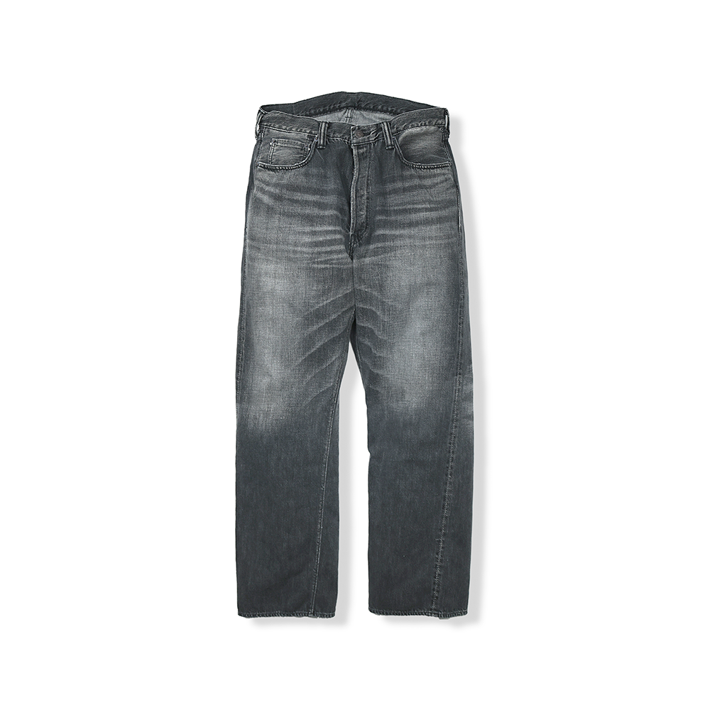 0105BKSSHW Wide Black Selvedge Denim Dartford(Super Smooth)
