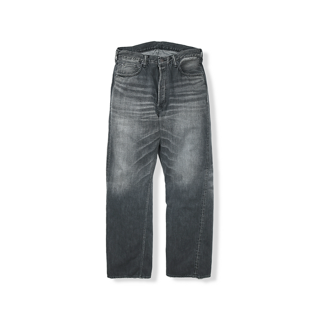 0105BKSSHW Wide Black Selvedge Denim Dartford(Super Smooth)