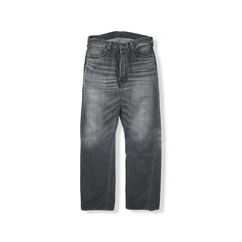 0105BKSSHW Wide Black Selvedge Denim Dartford(Super Smooth)