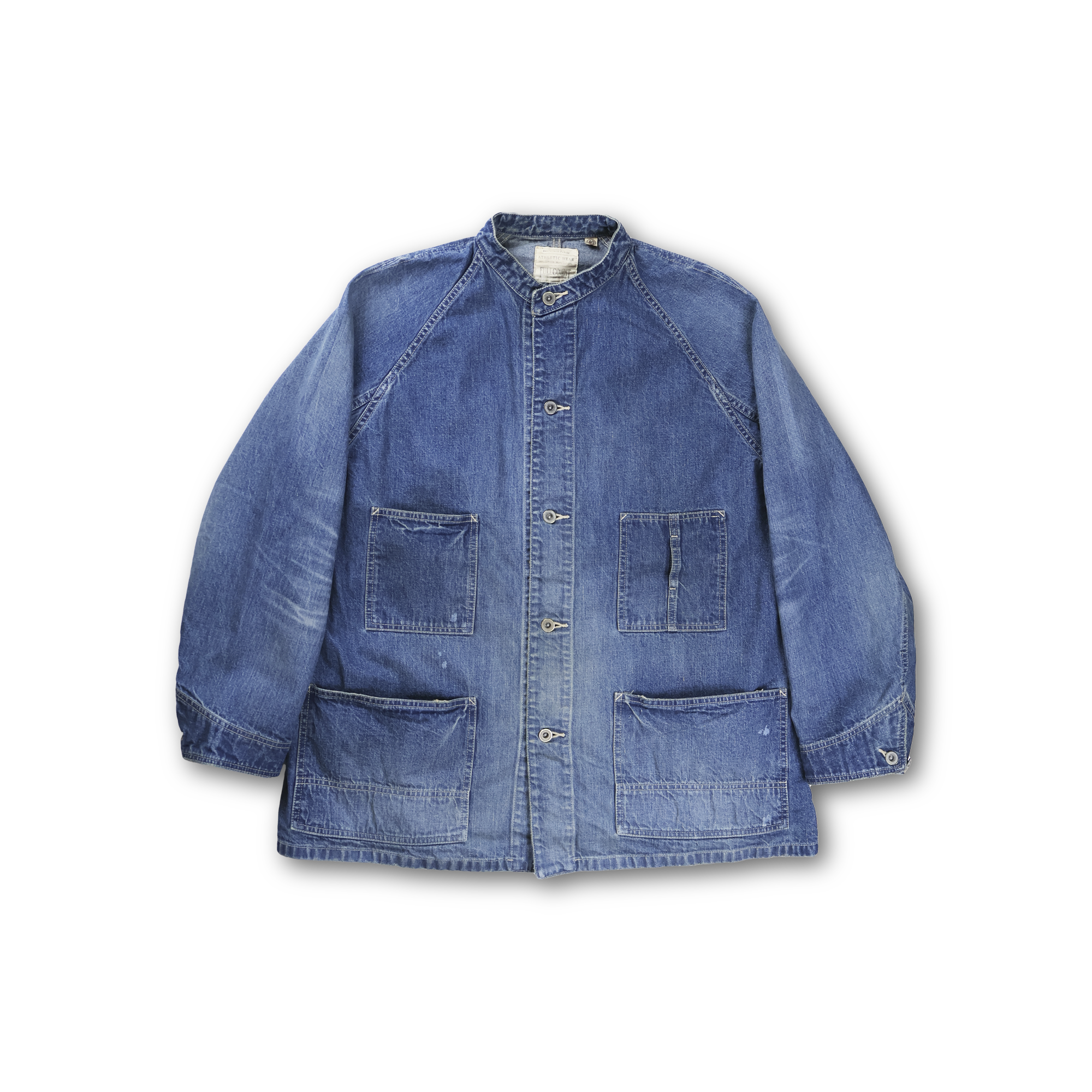 【2027SS】2063HW-2　Denim Stand Collar Chore Jacket H.W.