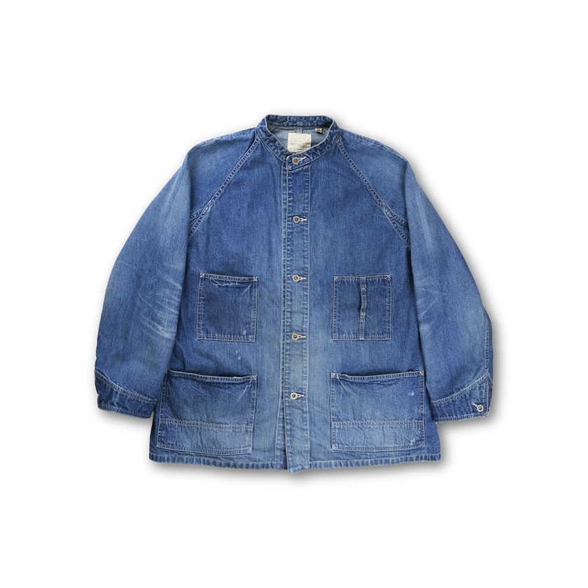 【2027SS】2063HW-2　Denim Stand Collar Chore Jacket H.W.