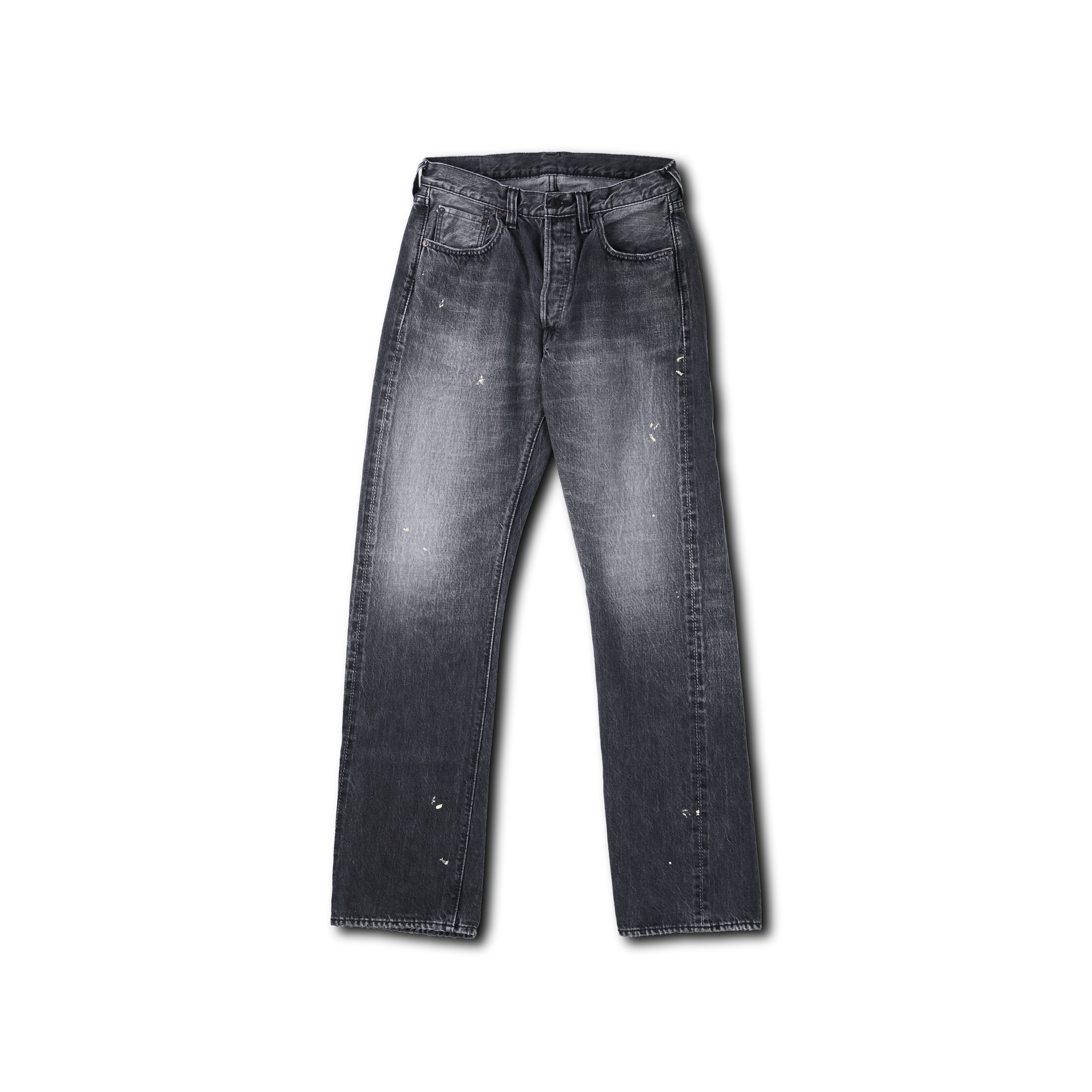 1101BKHW-SP Straight Black Denim Dartford Splatter