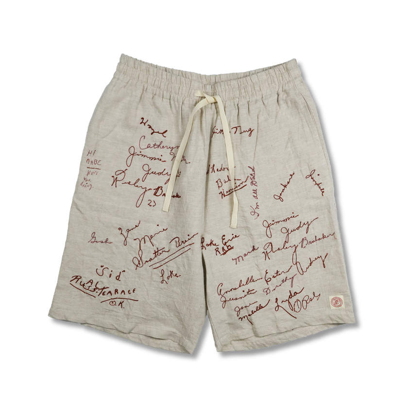 【2026SS】1143-1 Embroidery Signature Resort Shorts