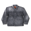2102BKHW-SP Type 2 Black Denim Jacket Dartford Splat
