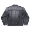 2107BKHW-SP Type 1 Black Denim Jacket Dartford Splat