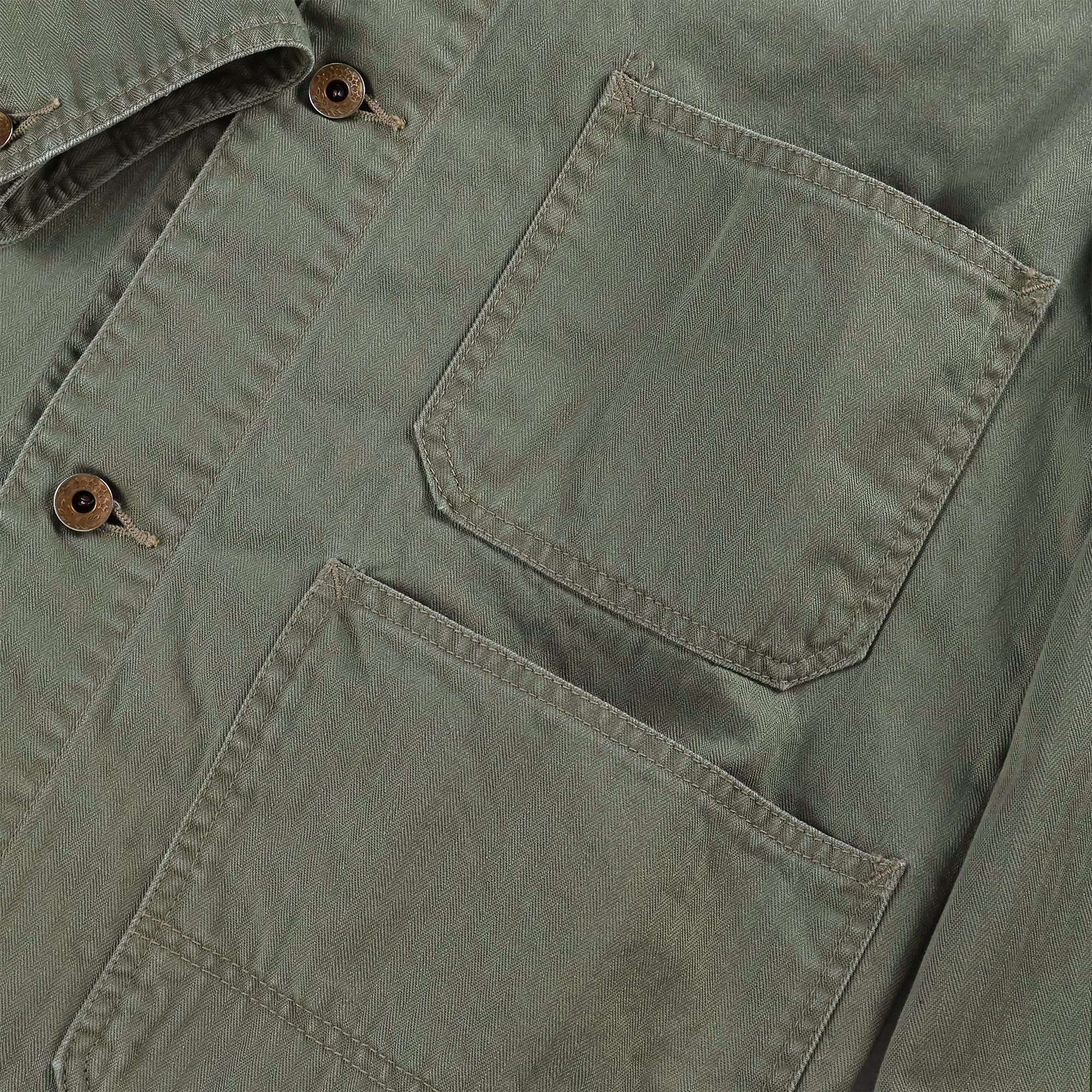 【2027SS】2015-18 Vat Dye Herringbone Chore Jacket