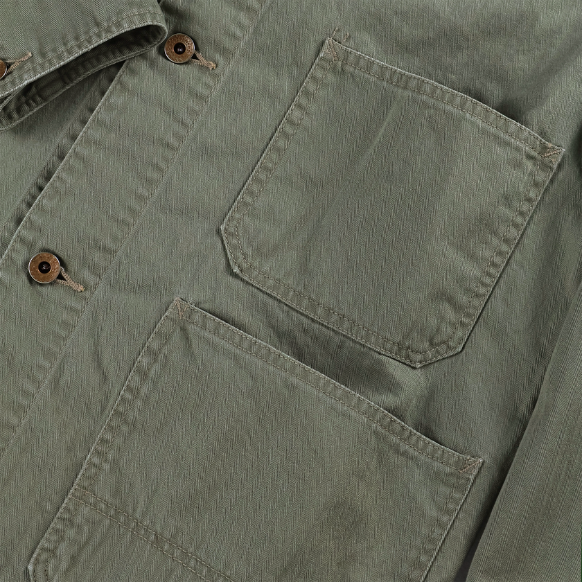 【2027SS】2015-18 Vat Dye Herringbone Chore Jacket