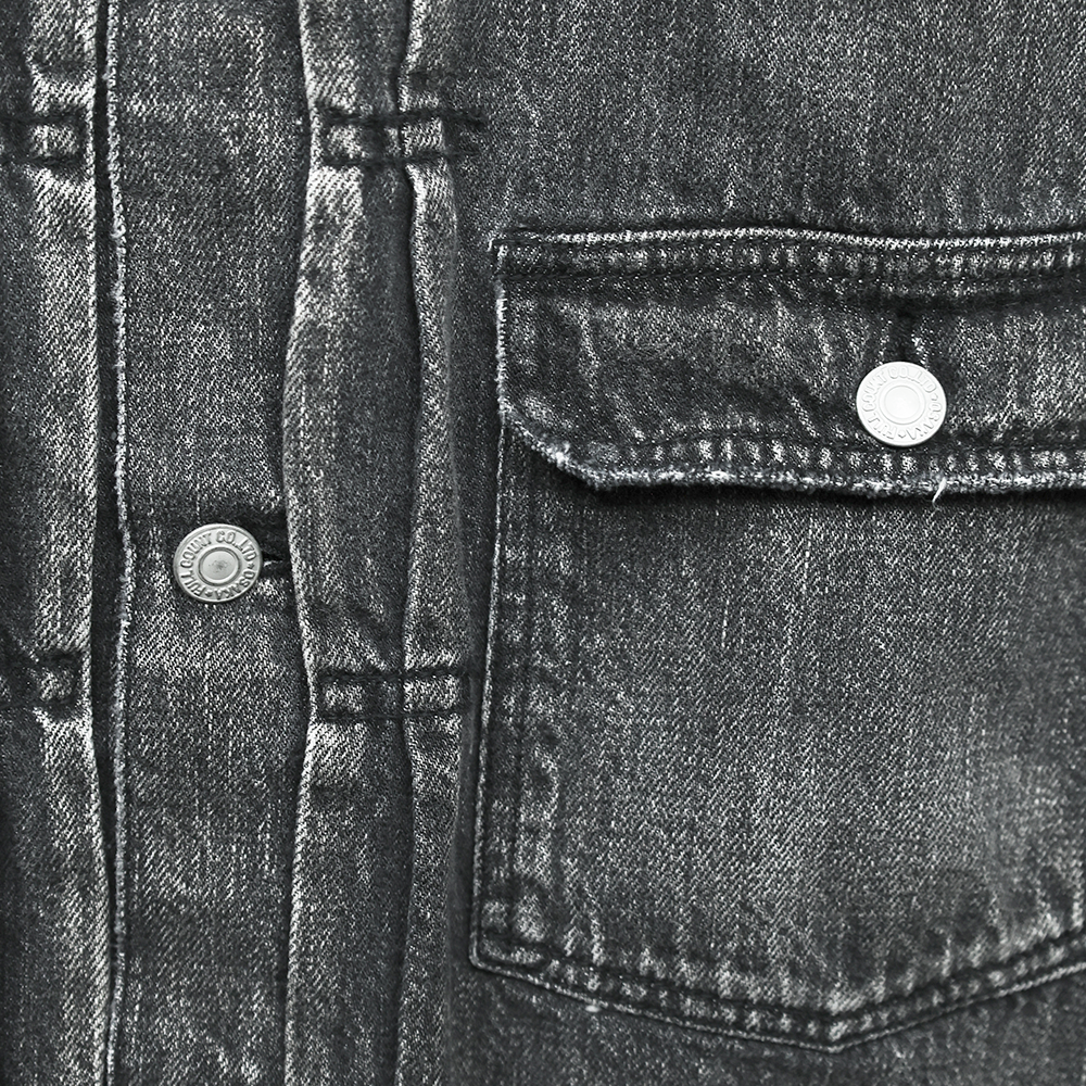 2107BKSSHW Type 1 Black Denim Jacket Dartford (Super Smooth)