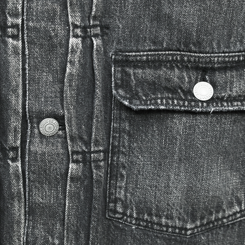 2107BKSSHW Type 1 Black Denim Jacket Dartford (Super Smooth)