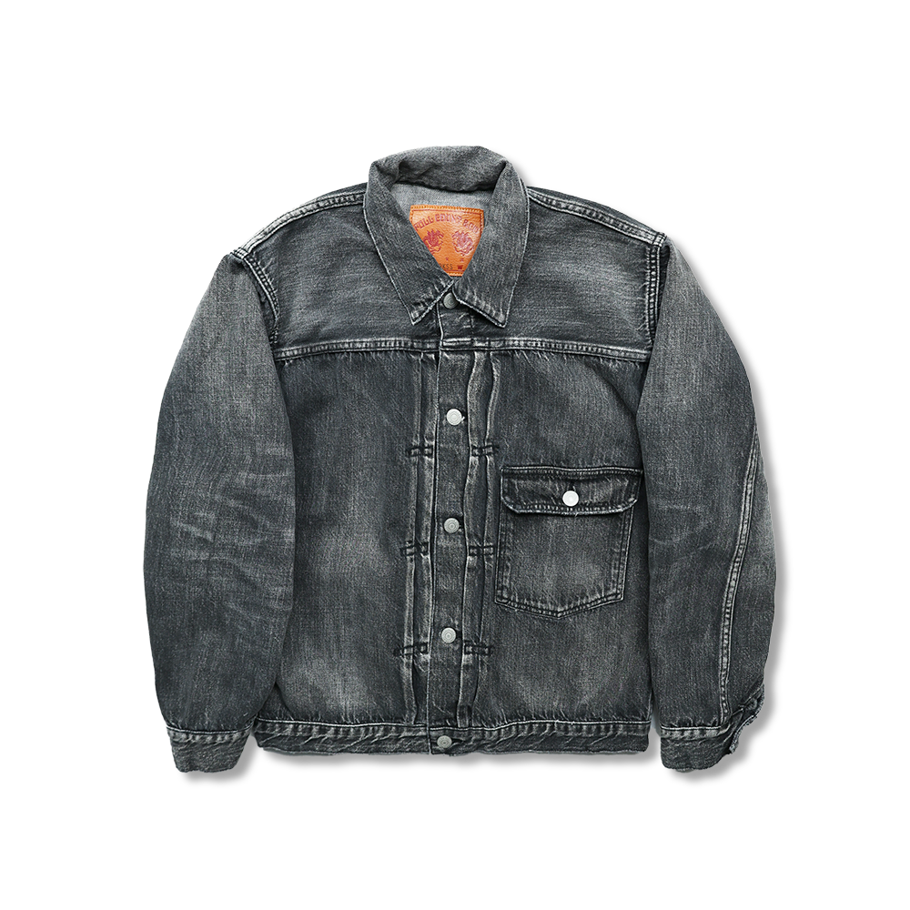2107BKSSHW Type 1 Black Denim Jacket Dartford (Super Smooth)