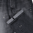 1101BKHW-SP Straight Black Denim Dartford Splatter