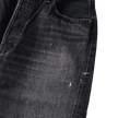 0105BKHW-SP Wide Black Denim Dartford Splatter