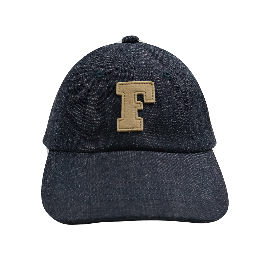 【2026SS】6843L 6Panel Low-Crown Denim Baseball ’F’ Cap