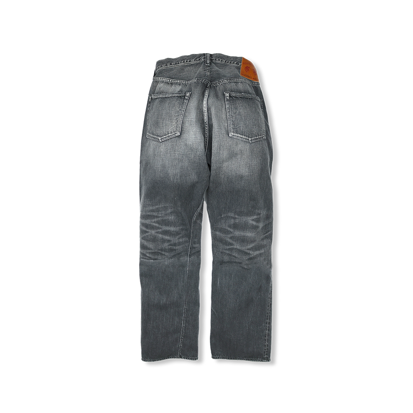 0105BKSSHW Wide Black Selvedge Denim Dartford(Super Smooth)