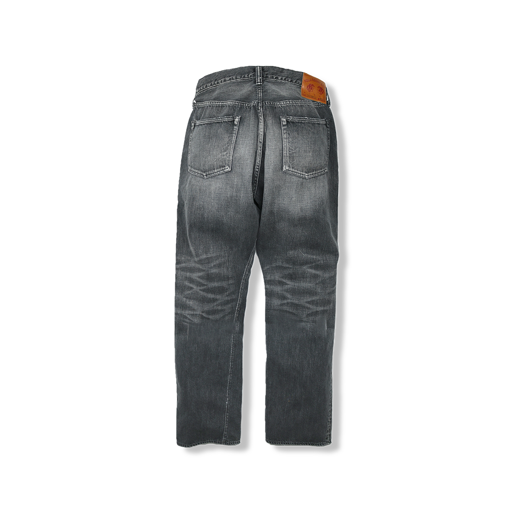 1101BKSSHW Straight Black Selvedge Denim Dartford(Super Smooth)