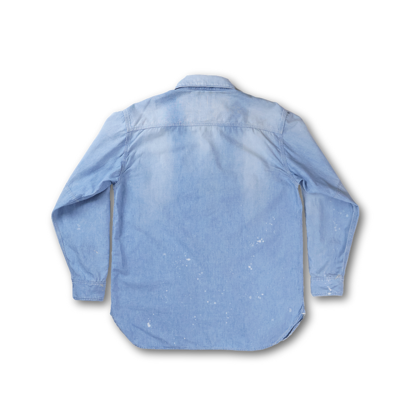【2027SS】4090VE-27 Triple Stitich Chambray Shirt( Dungarees Sun Fade) (Vintage Effect)