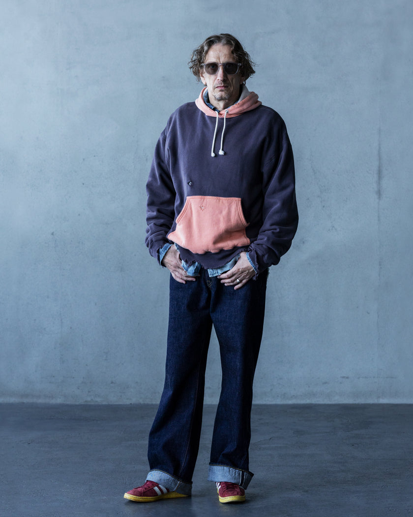 【2025AW】3770-1　Fading Double Face Sweat Hoodie(damage less)