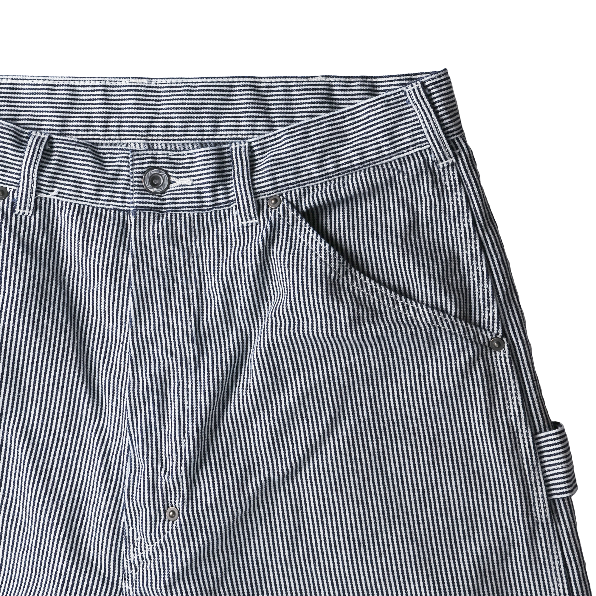 【2027SS】1156-1Indigo Bold Hickory Wide Pants