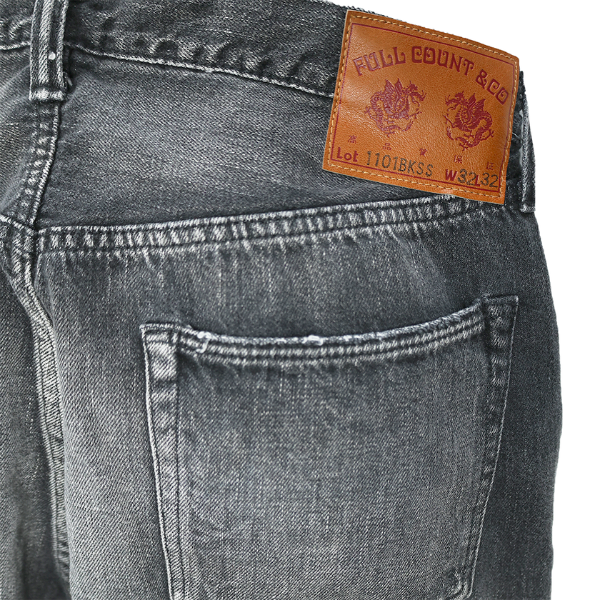 1101BKSSHW Straight Black Selvedge Denim Dartford(Super Smooth)