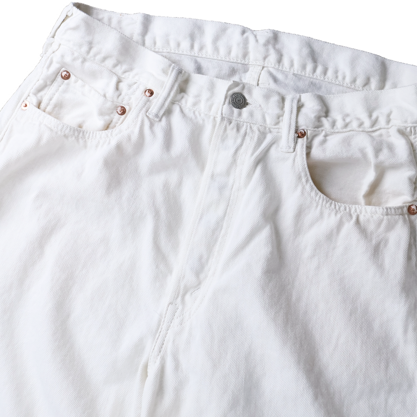 【2027SS】1103WH-27　Cotton Linen White Clean Denim