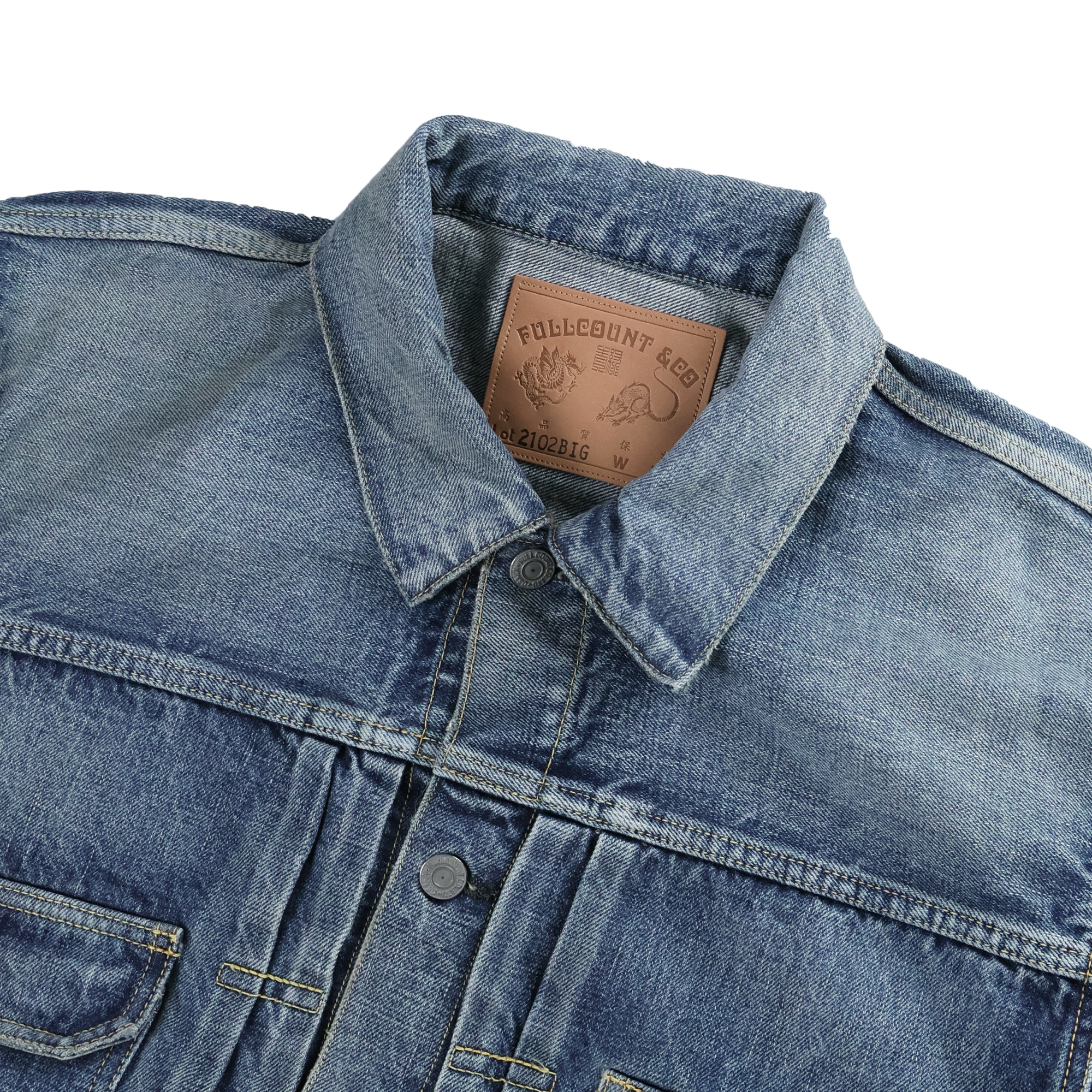 2102HWBIG Type 2 Denim Jacket Blue in Green別注