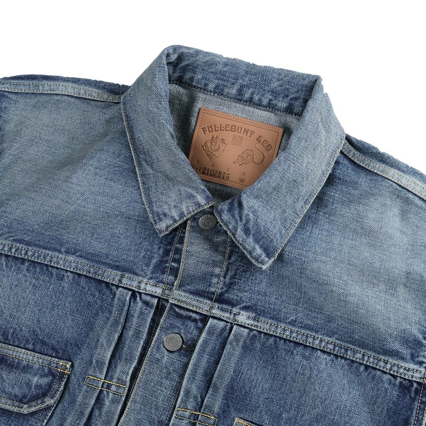 2102HWBIG Type 2 Denim Jacket Blue in Green別注