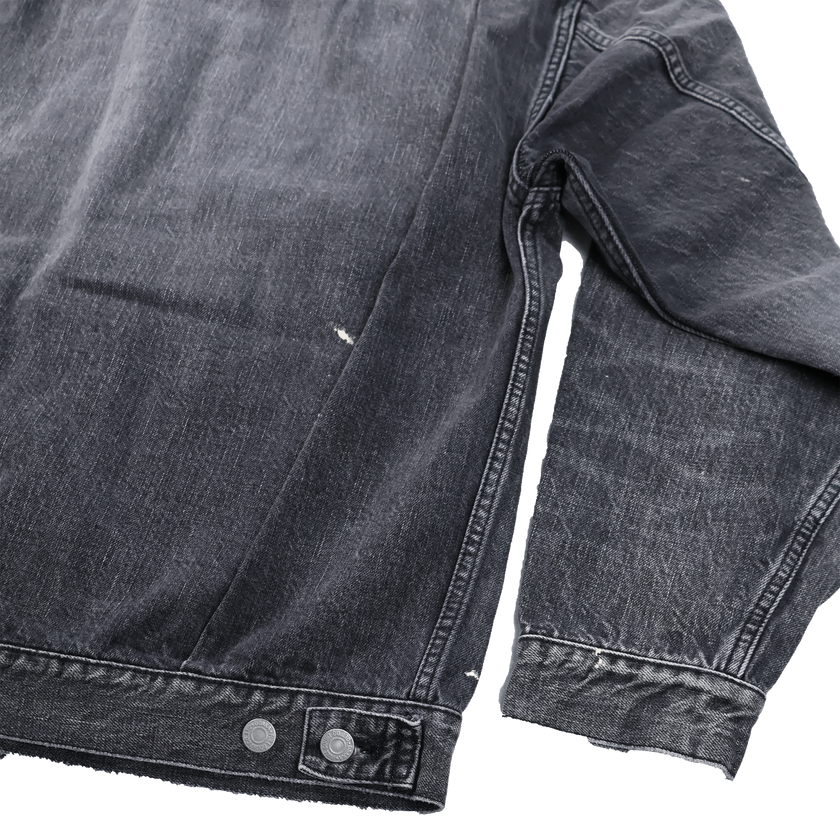 2102BKHW-SP Type 2 Black Denim Jacket Dartford Splat