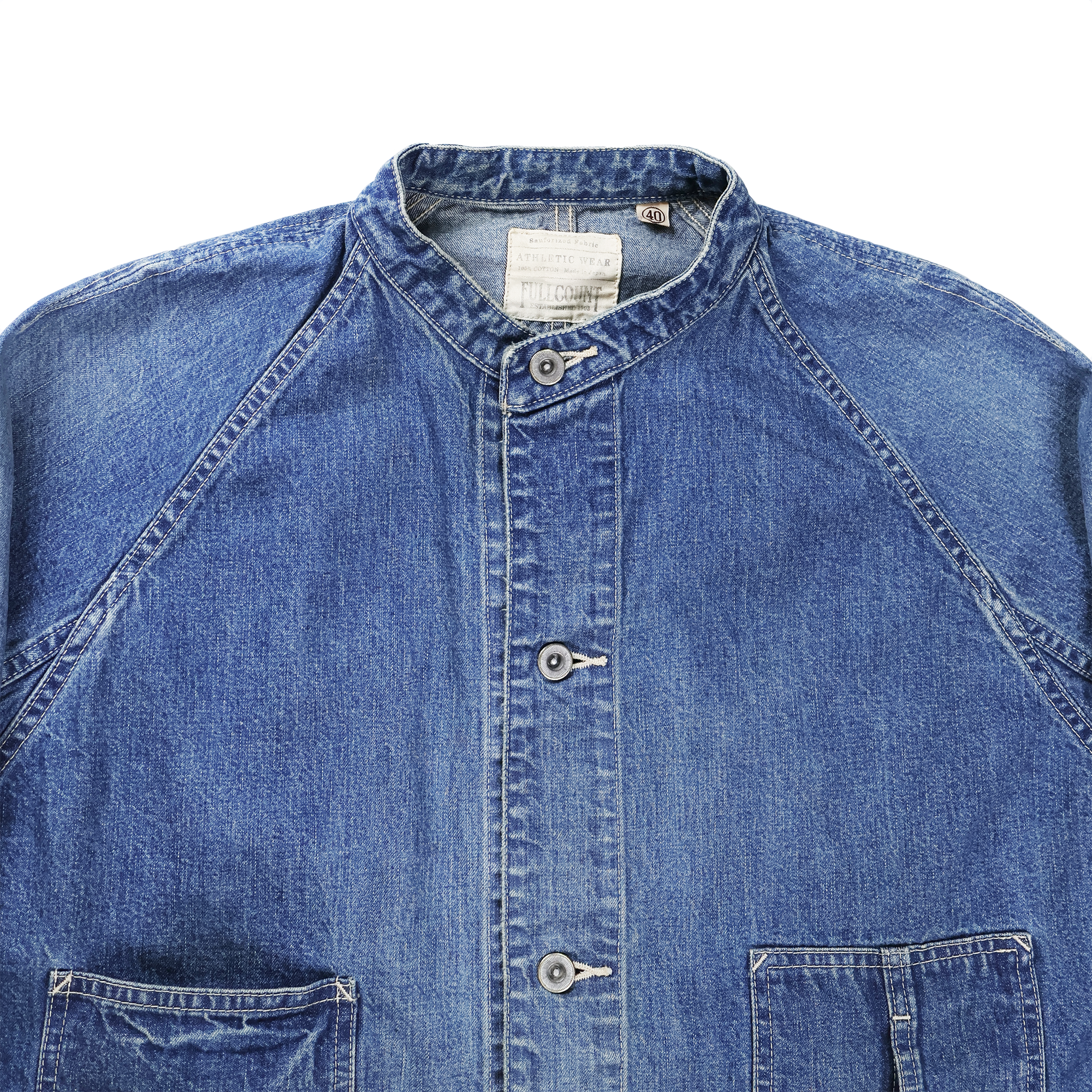【2027SS】2063HW-2　Denim Stand Collar Chore Jacket H.W.