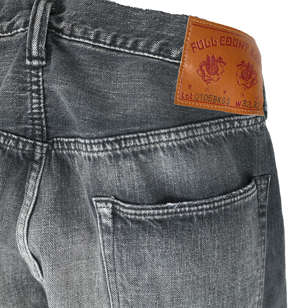 0105BKSSHW Wide Black Selvedge Denim Dartford(Super Smooth)