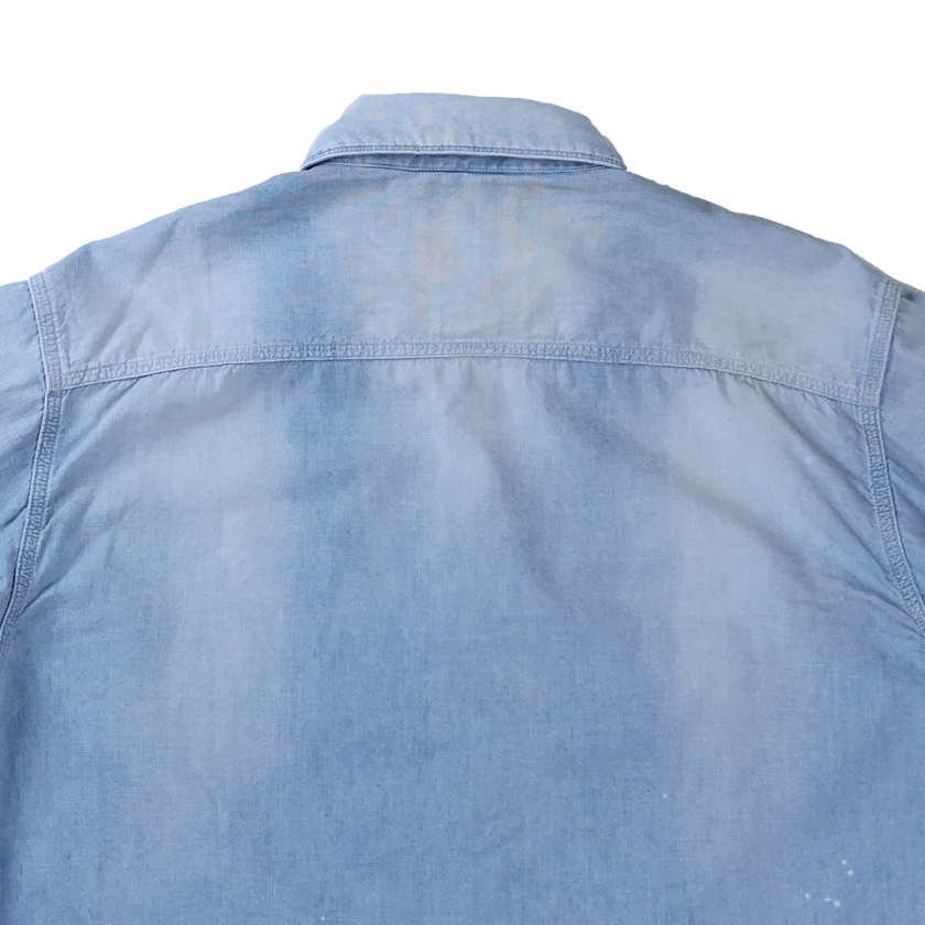 【2027SS】4090VE-27 Triple Stitich Chambray Shirt( Dungarees Sun Fade) (Vintage Effect)