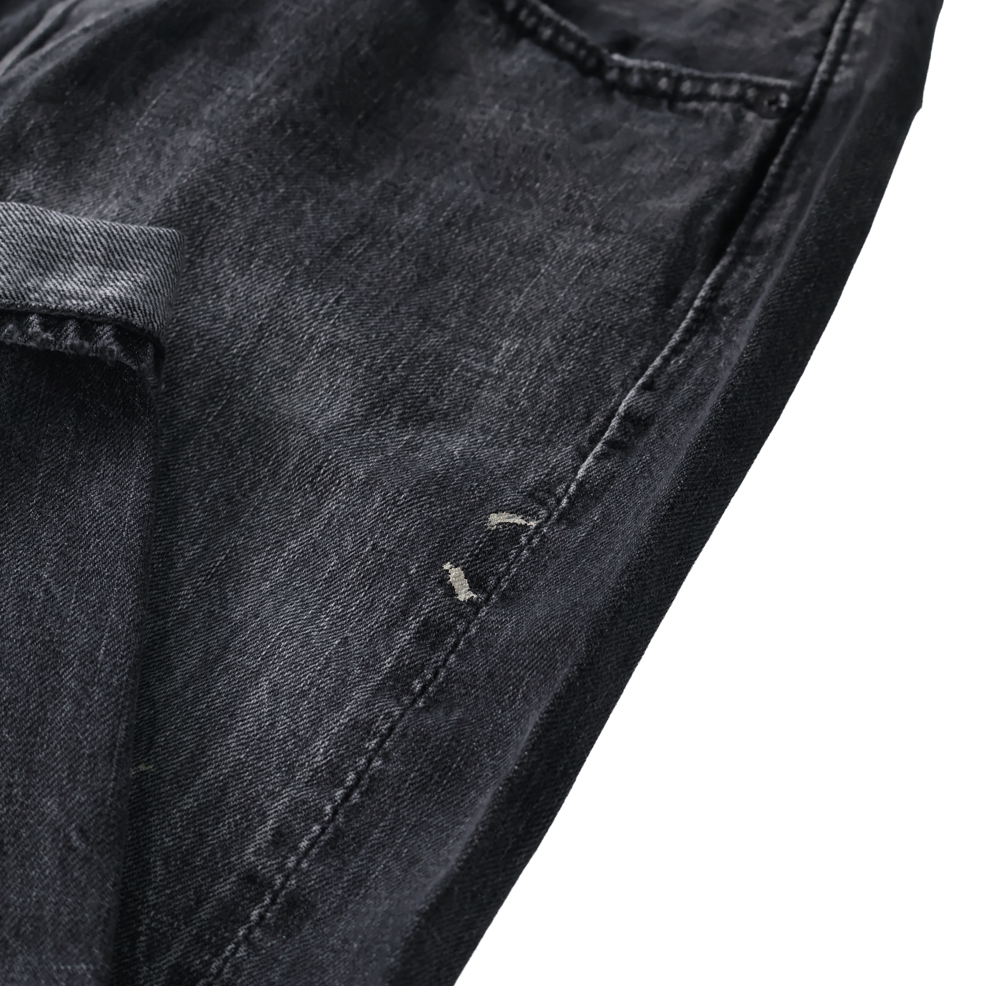 1101BKHW-SP Straight Black Denim Dartford Splatter