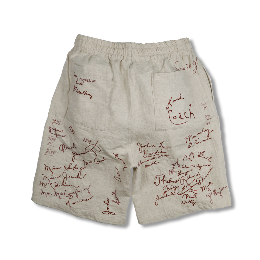 【2026SS】1143-1 Embroidery Signature Resort Shorts