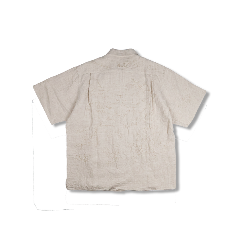 【2026SS】4100-1 Embroidery Signature Open Collar S/S Shirt