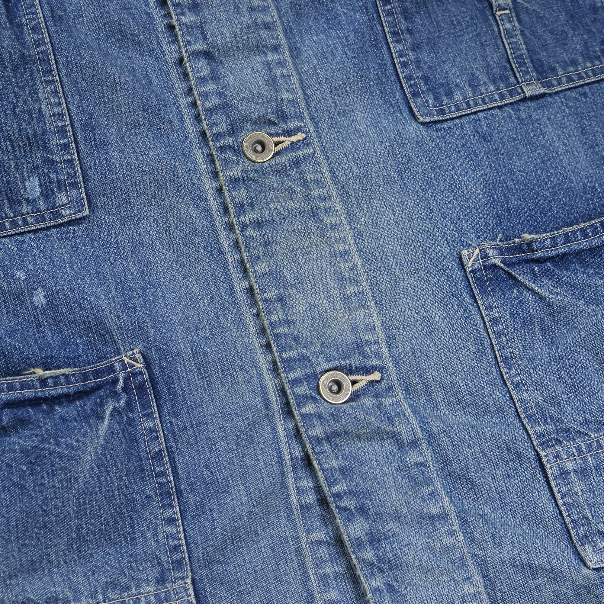 【2027SS】2063HW-2　Denim Stand Collar Chore Jacket H.W.