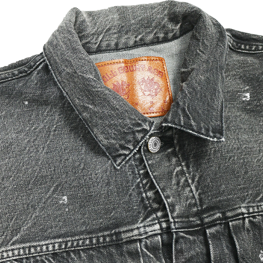 【2025SS】2102BKHW-SP Type 2 Black Denim Jacket Dartford Splat