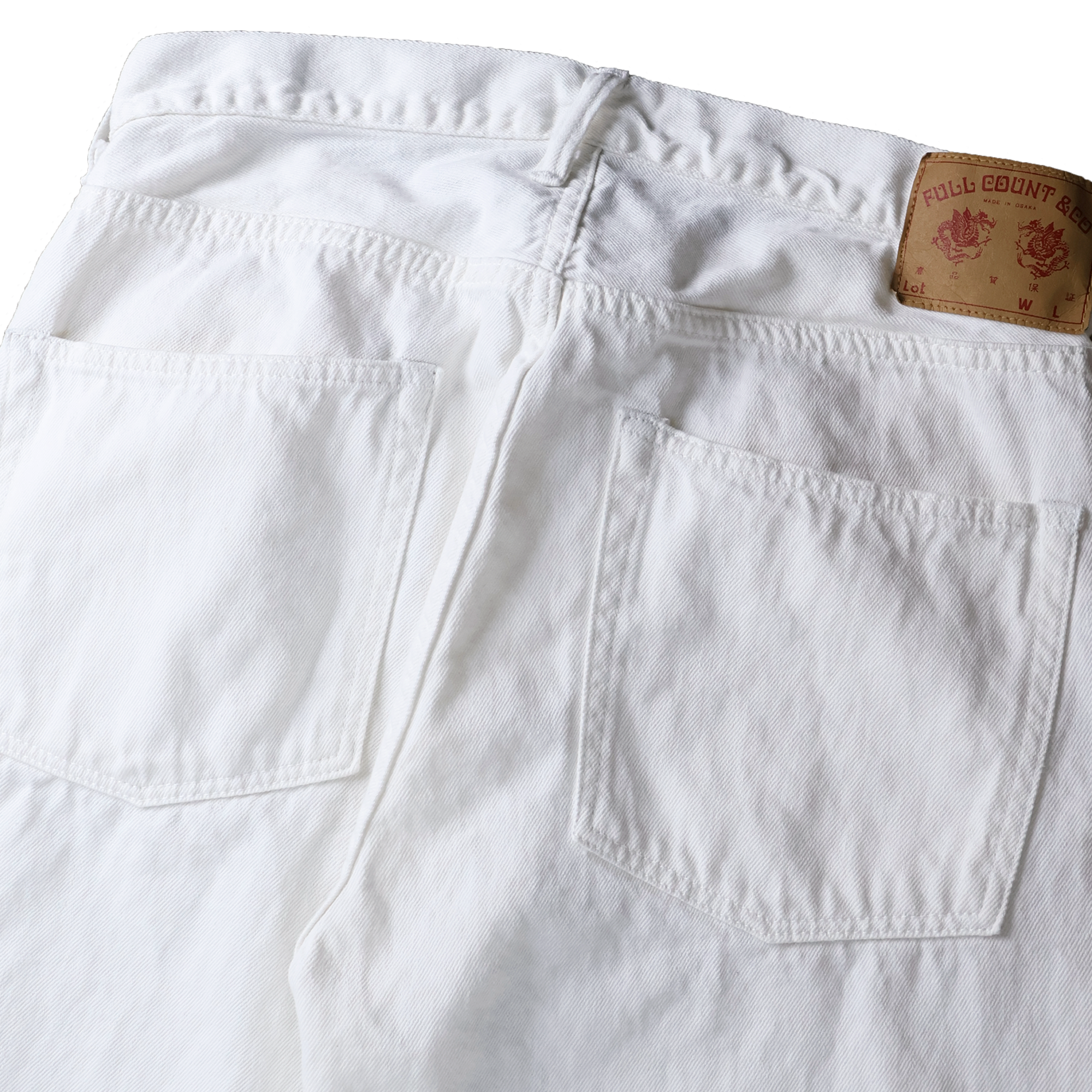 【2027SS】1103WH-27　Cotton Linen White Clean Denim