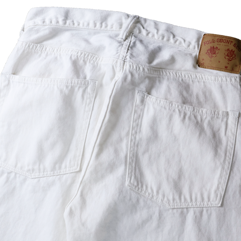 【2027SS】1103WH-27　Cotton Linen White Clean Denim