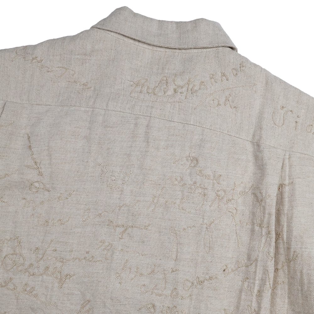 【2026SS】4100-1 Embroidery Signature Open Collar S/S Shirt