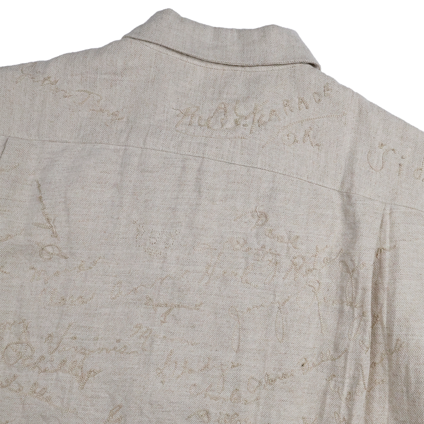 【2026SS】4100-1 Embroidery Signature Open Collar S/S Shirt