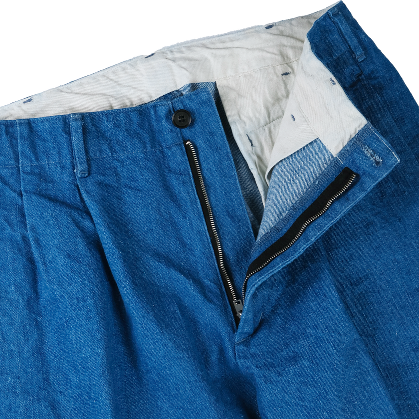 【2027SS】1154-1　Denim Wide Tuck Trousers